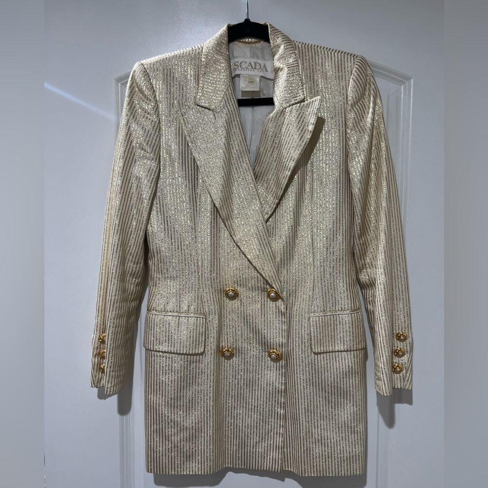 Vintage Escada Gold Blazer as seen in editorials
